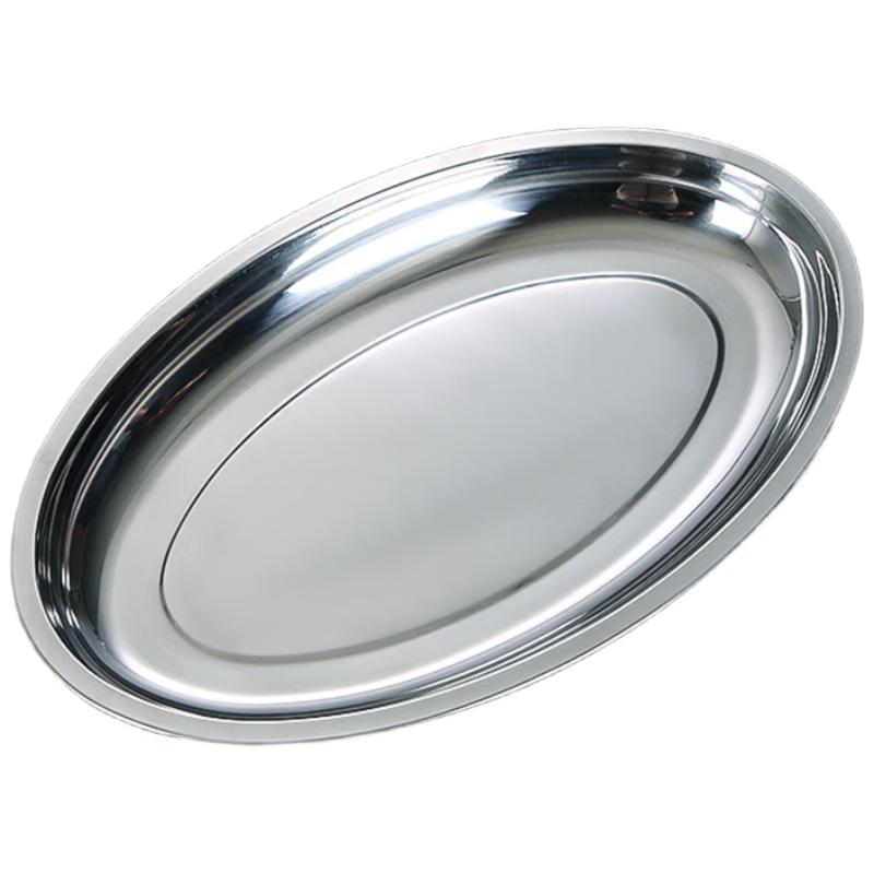 Oval Stainless Steel Serving Plate