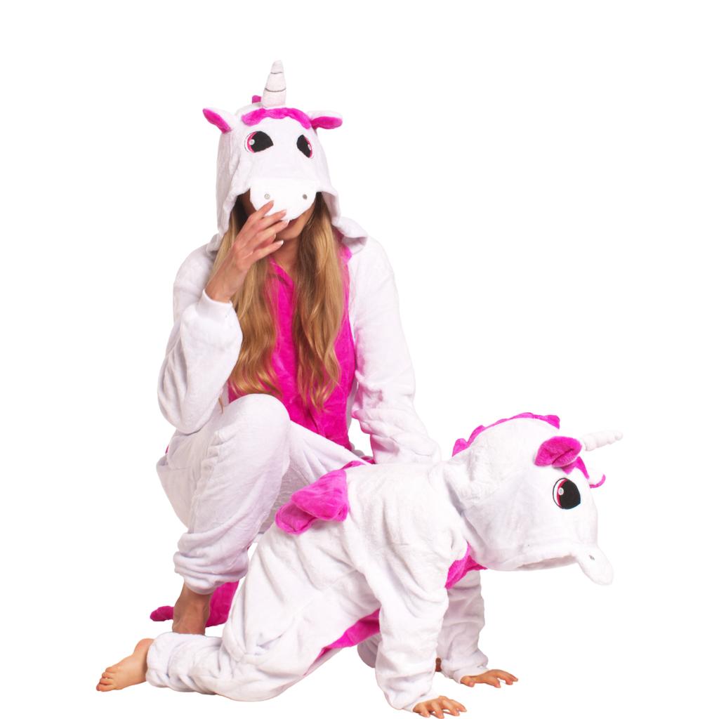 Piżama dla dzieci dziecięca kigurumi onesie strój jednorożec różowy 125-135
