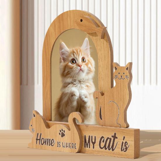 Hund Katzen Gedenk-Bilderrahmen Vintage Holz Tischplatten-Foto-Rahmen Beileidsgeschenke für den Verlust eines geliebten Haustiers