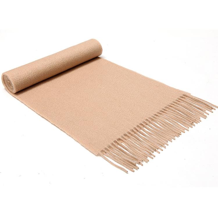 Mary Hot Sale Men's and Women's Solid Color Red Scarf Wool Thickened Business Autumn and Winter Scarf Company Annual Meeting Gift LOGO