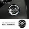 Carbon Fiber Engine Start Stop Button Cover for Chevrolet Corvette C8 Cadillac XT4 XT6 CT5 2019-2023