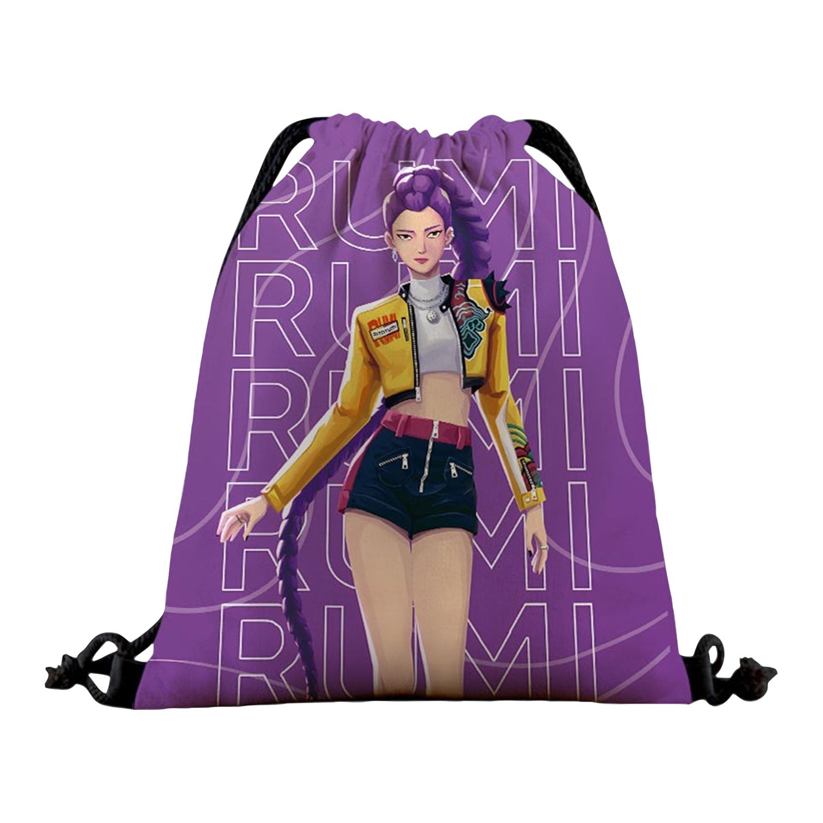 

Плакат женской группы, напечатанный холщовый мешок в стиле для поддержки фанатов, на молнии, полноцветный рюкзак на шнурке, сумка для хранения со шнурком и кулиской One Size