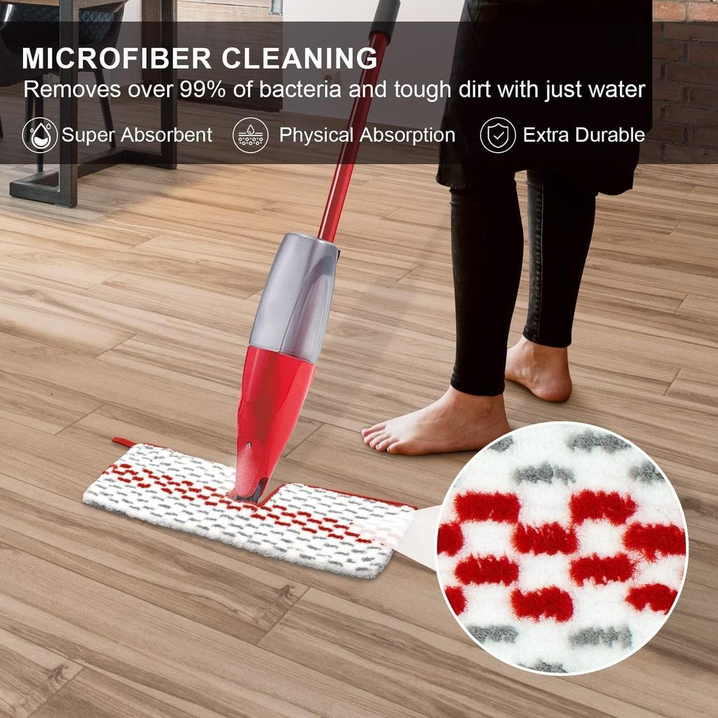 Microfiber Mop Pads Compatible with Vileda/O-Cedar Promist MAX Spray Mop, Floor Mop Replacement Cover Microfibre Set