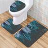 Textured Toilet Three-Piece Floor Mat Bathroom Three-Piece Carpet Doormat