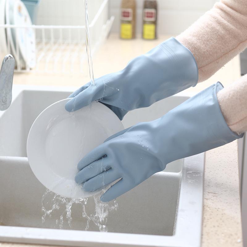 Waterproof Thin Rubber Latex Dishwashing Gloves for Women - Durable for Kitchen, Laundry, and Cleaning Tasks