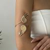 Vintage Conch Upper Arm Bracelet for Women Elegant Gold Plated Conch Charm Open Adjustable Bangle Vacation Jewelry Gift