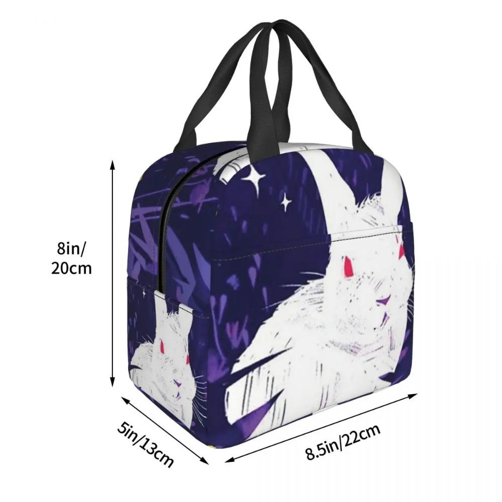 Rabbit In The Nature Forest Anime Insulated Lunch Bag for Kid School Cooler Thermal Food Box Tote Portable Lunch Boxes Container