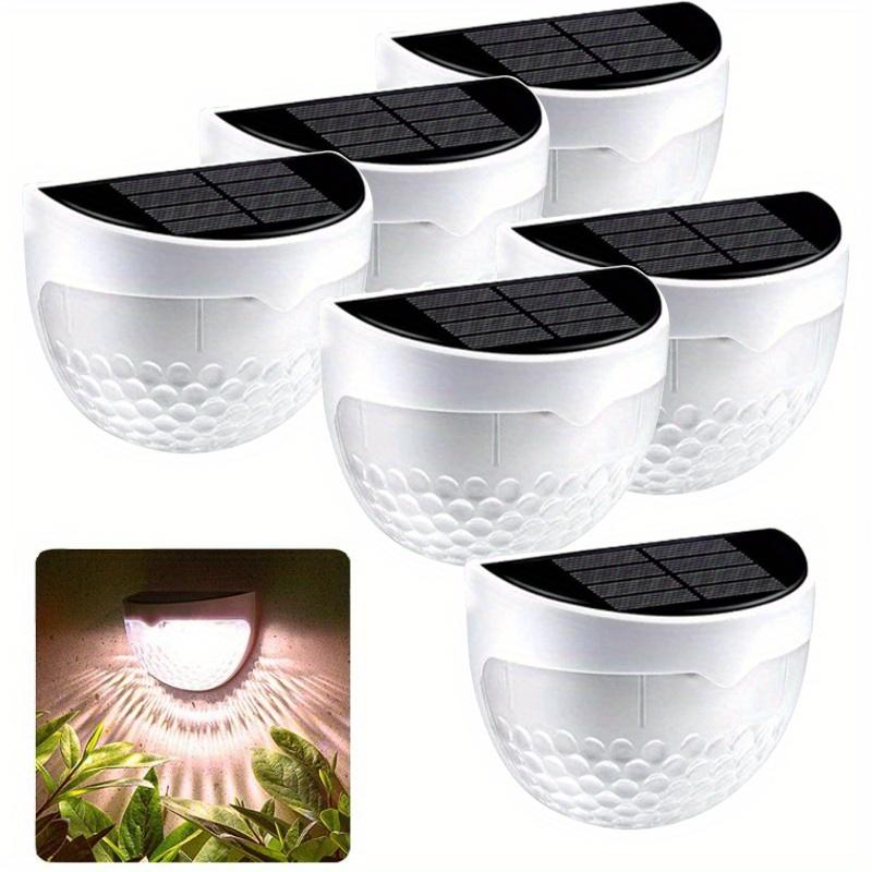6PCs 6LED Solar Staircase Lights Waterproof Wall Lights Balcony Garden Steps Night Light for Outdoor Garden Boundary Patio Light