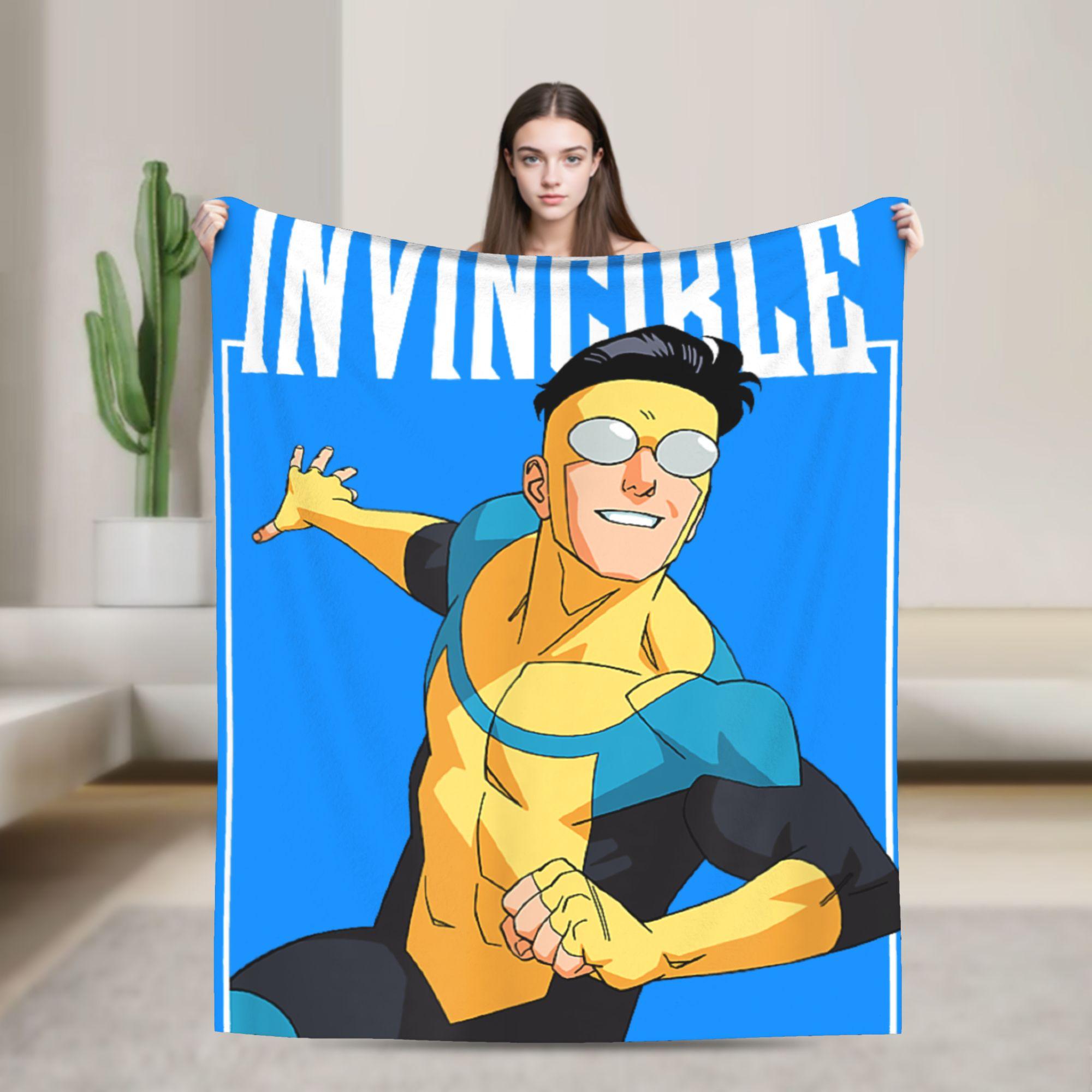

Invincible Flannel Blanket Hero Man Awesome Throw Blankets for Home 200x150cm Quilt 75x90cm