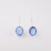Natural Tanzanite Gemstone 925 Sterling Silver Handcrafted Dangle Earrings 1.05" EE-173-10