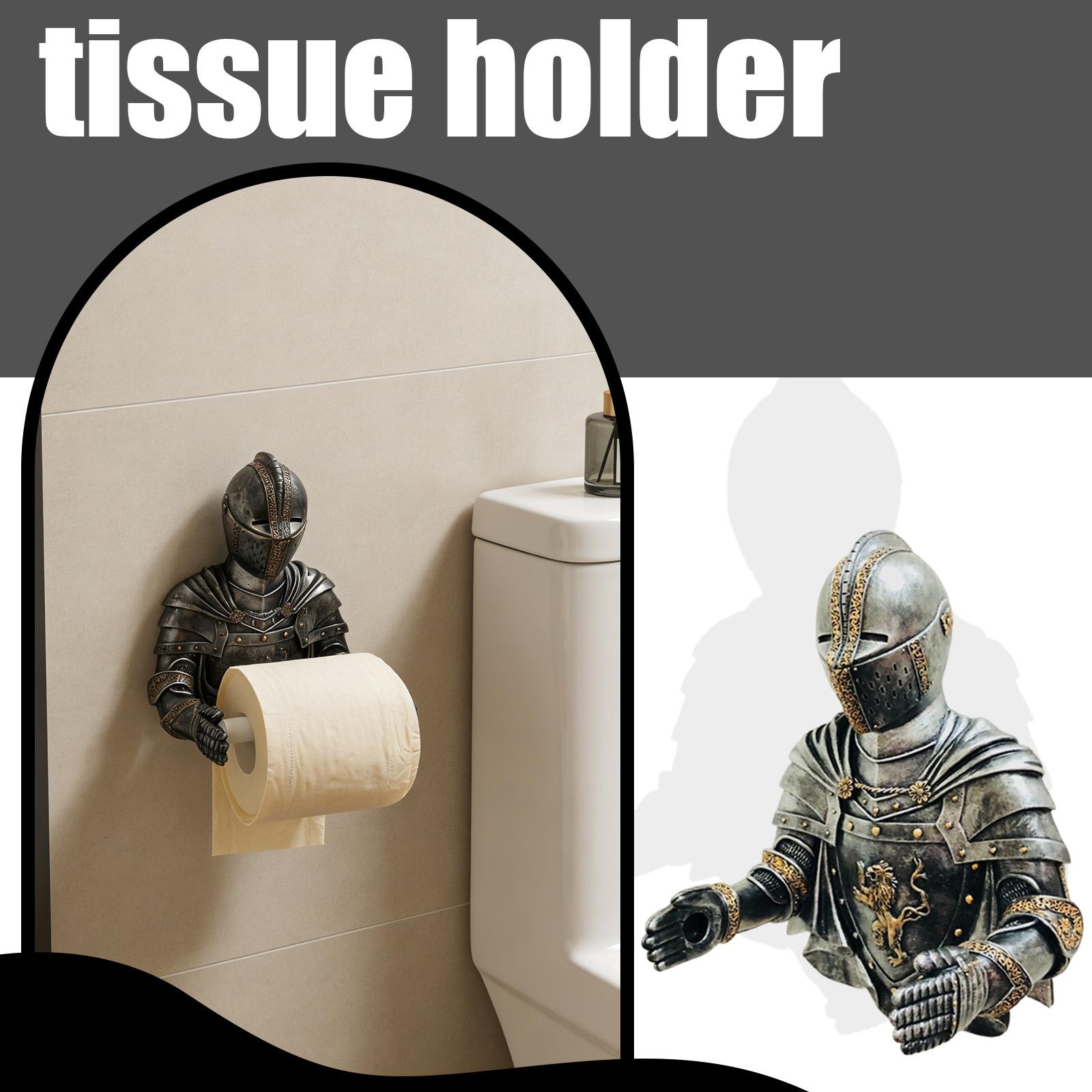 

Toilet Paper Holder Tissue Storage Roll Statue Knight To Remember Gothic Paper Towel Holder Bathroom Decor One Size
