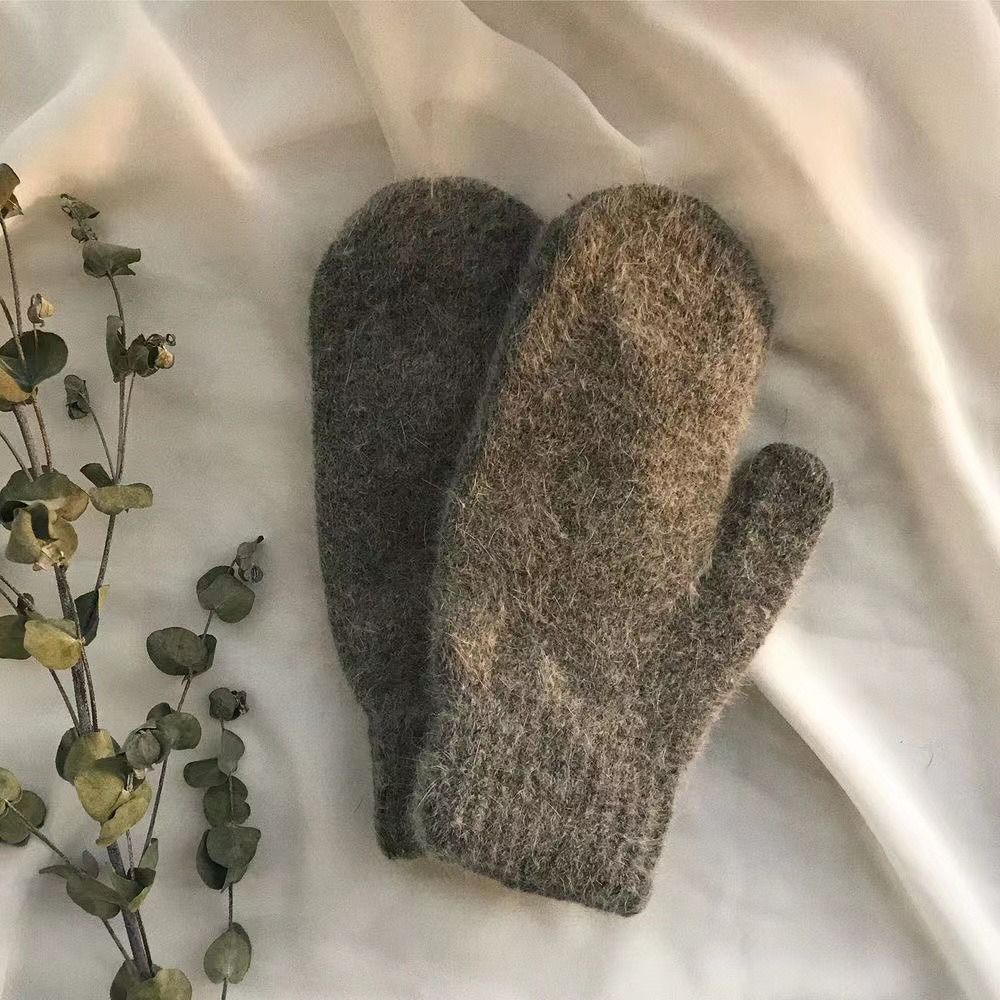Gloves Warm Wool Gloves Korean Style Mittens Full Fingers Gloves Rabbit Fur Gloves Unisex Gloves