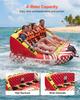 Towable Tubes for Boating, 4-Rider Inflatable Towable Tube for Boat to Pull, 308 kg Capacity Water Sports Boating Tubes - with Full Nylon Cover, Dual