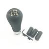 Black Leather 5-Speed Manual Aluminum Transmission Shifter Knob Car Accessories