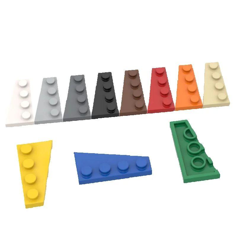 Non-Toxic 10Pcs 41770 2X4 Wedge-Shaped Block Moc Color Loose Parts Compatible With Bricks Diy Children'S Toy Assembly Gift