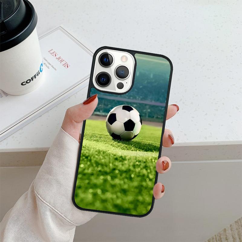 Fire Football Soccer ball Phone Case For iPhone 17 Air 16 pro max 15 14 plus 12 13 Shell Cover coque