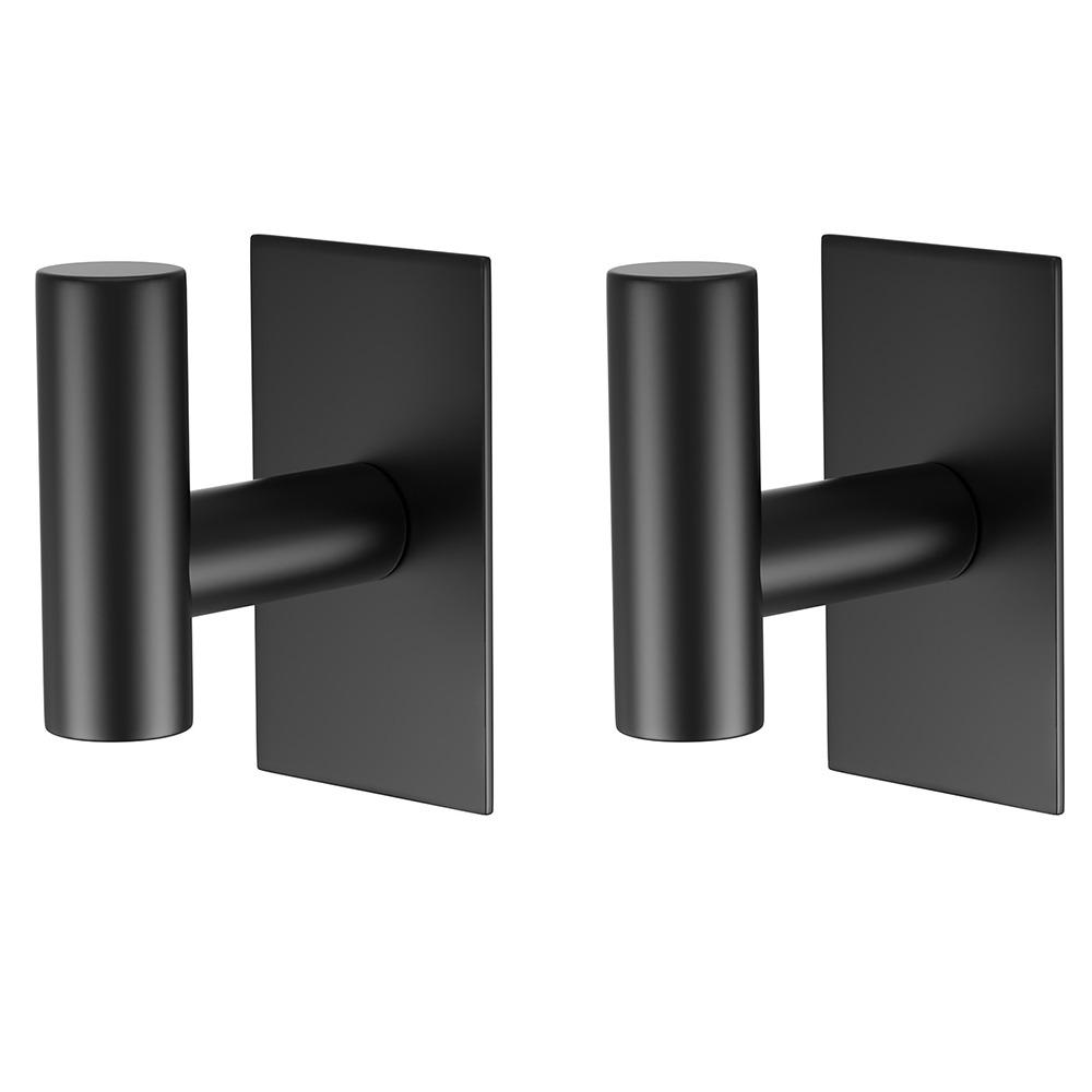 

2 шт. Самоклеящийся держатель для халата из нержавеющей стали, подвесная стойка для туалета, крючки для полотенец для ванной комнаты, пальто чёрный