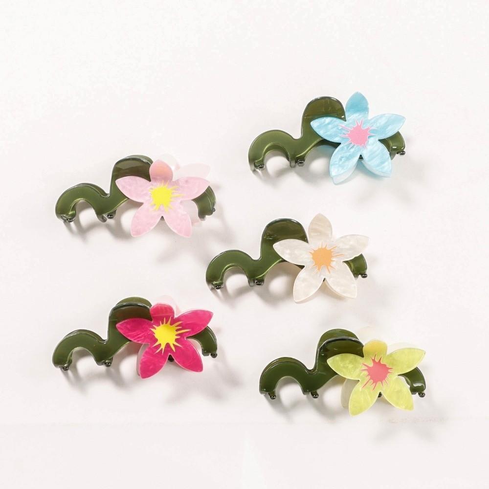 Colorful Flower Hair Claw 9.9CM Large Hair Claw Fashion Hair Clips Women