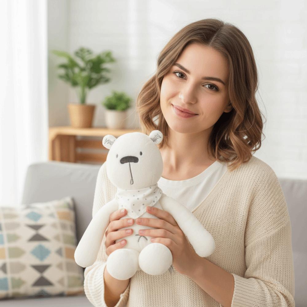 Cute Cartoon White Bear Animal Stuffed Toys Soft Plush High Quality Bear Plushie 35cm Soft Plush Toy Infant Kids