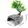 Turtle Cave Resin Shelter House Decor Reptile Amphibian Habitat Decor For Lizards Bearded Dragon Snake Basking Terrarium Fish