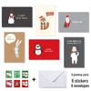 24PCS Christmas & Thanksgiving Greeting Card Set - Festive Holiday Designs for Gifts