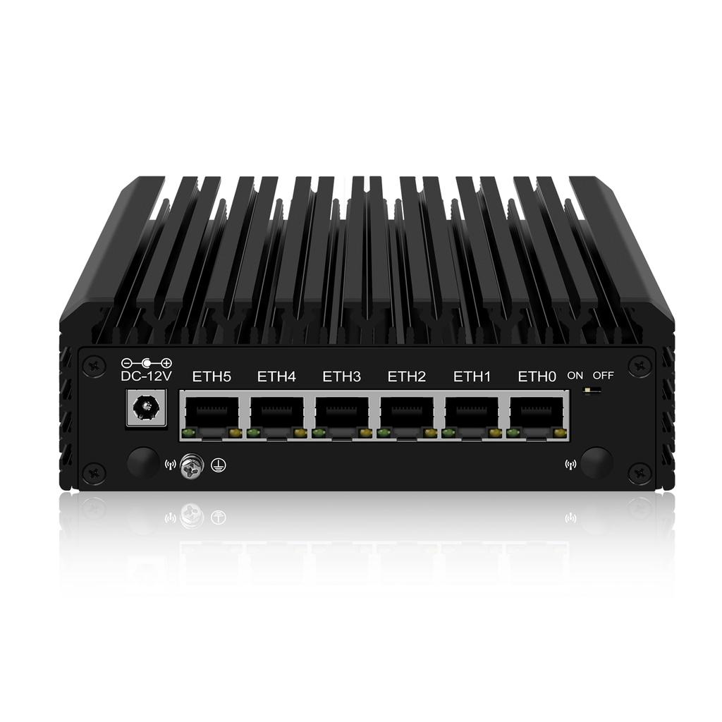AIOPCWA Mini PC Intel N150 from Firewall Micro Appliance Fanless Mini DDR5 8GB 128GB 2 Triple TF (Upgraded N100), PC, 6-Port i226-V 2.5Gbps LAN,