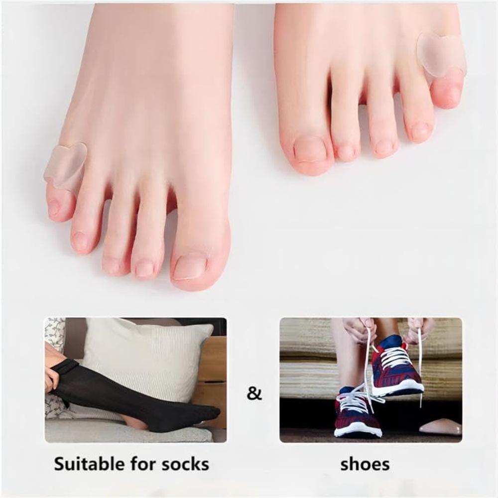 12 PCS Gel Bunion Pads Toe Separators Single Ring Pinky Toe Stretchers Bunion Relief and Overlapping Toe Correction Unisex Soft Silicone Foot Care Kit