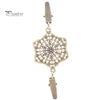 Vintage Hollow Flower Women Double-End Clamp Sweter Shirt Collar Cardigan Clip