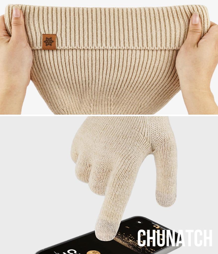 Chunach Winter Knit Knit and This Knit Hat and Neck Warmer Keeps You Warm and A Perfect Gift for or New Stylish and Perfect for Product 3-Piece Set