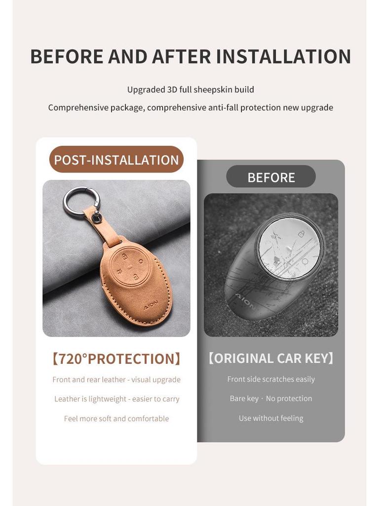 AION Car Key Cover for GAC AION: Compatible with rt, v, and Tyrannosaurus Models - Unisex Design