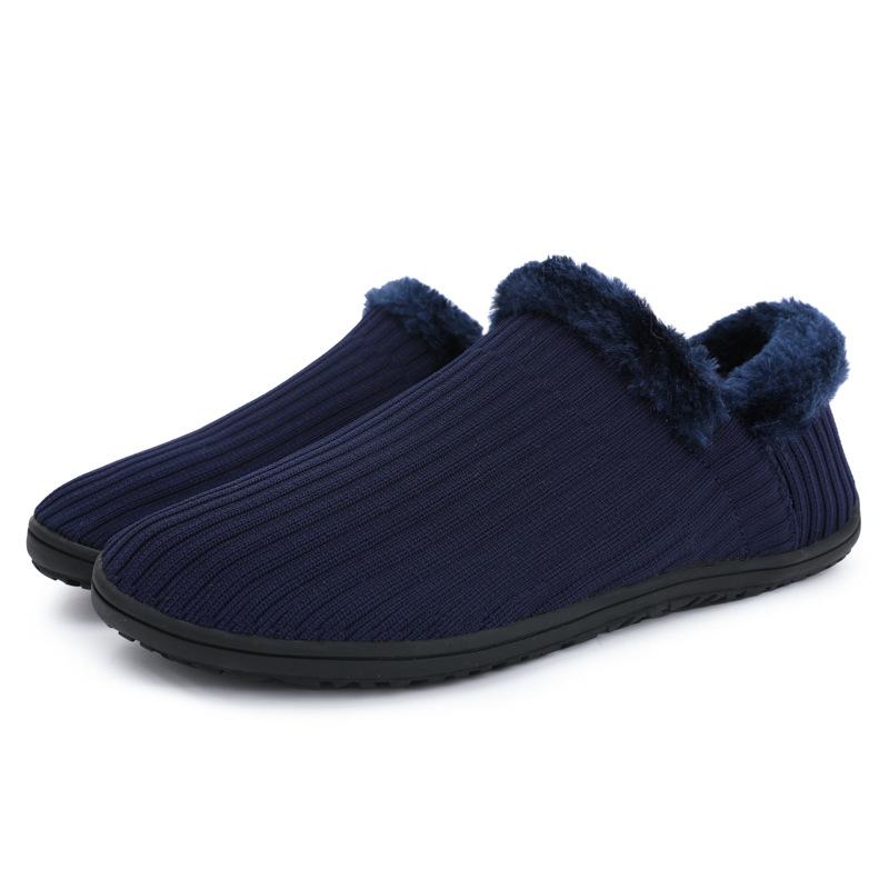

New soft and skin-friendly thick warm heat-gathering home men s and women s cotton shoes fashionable fly-woven breathable plush cotton mop 36