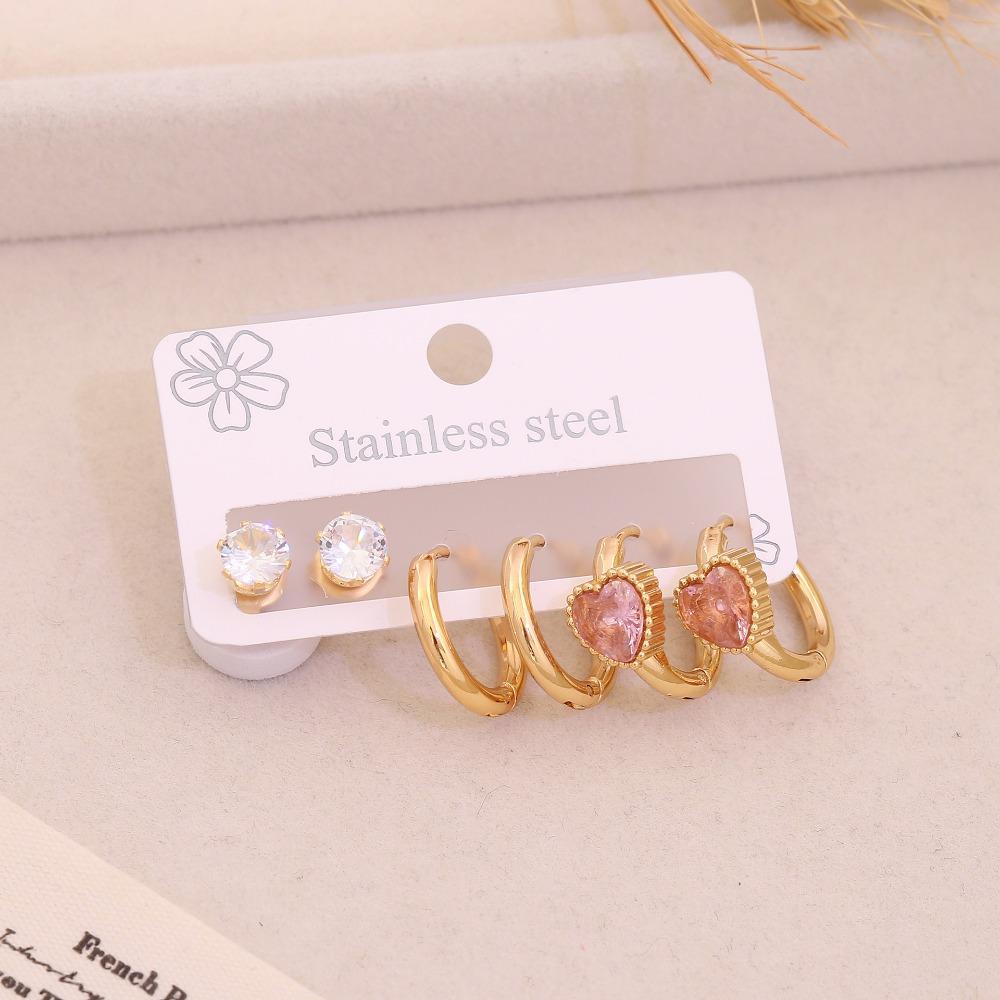 

Crystals Stud Earrings Vintage Ear Accessories New Ear Rings for Women Girls