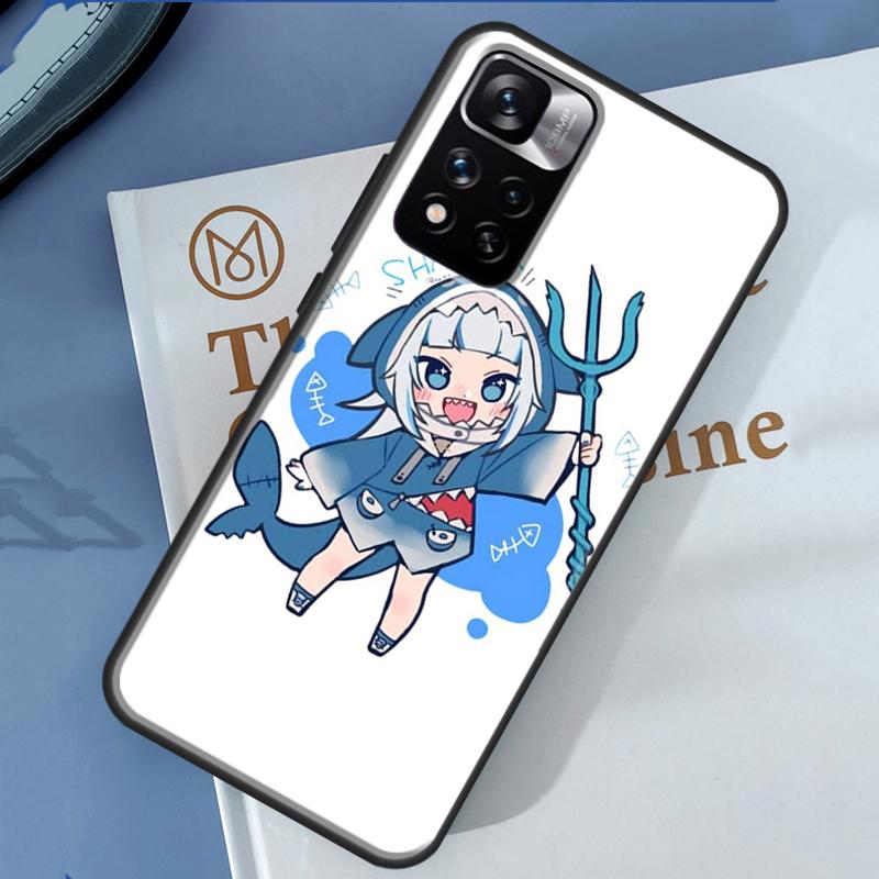 Gawr Gura Hololive Anime Case For Xiaomi Redmi Note 14 13 11 9 10 12 Pro 9S 10S 11S 12S Redmi 10C 12C 13C 14C Cover