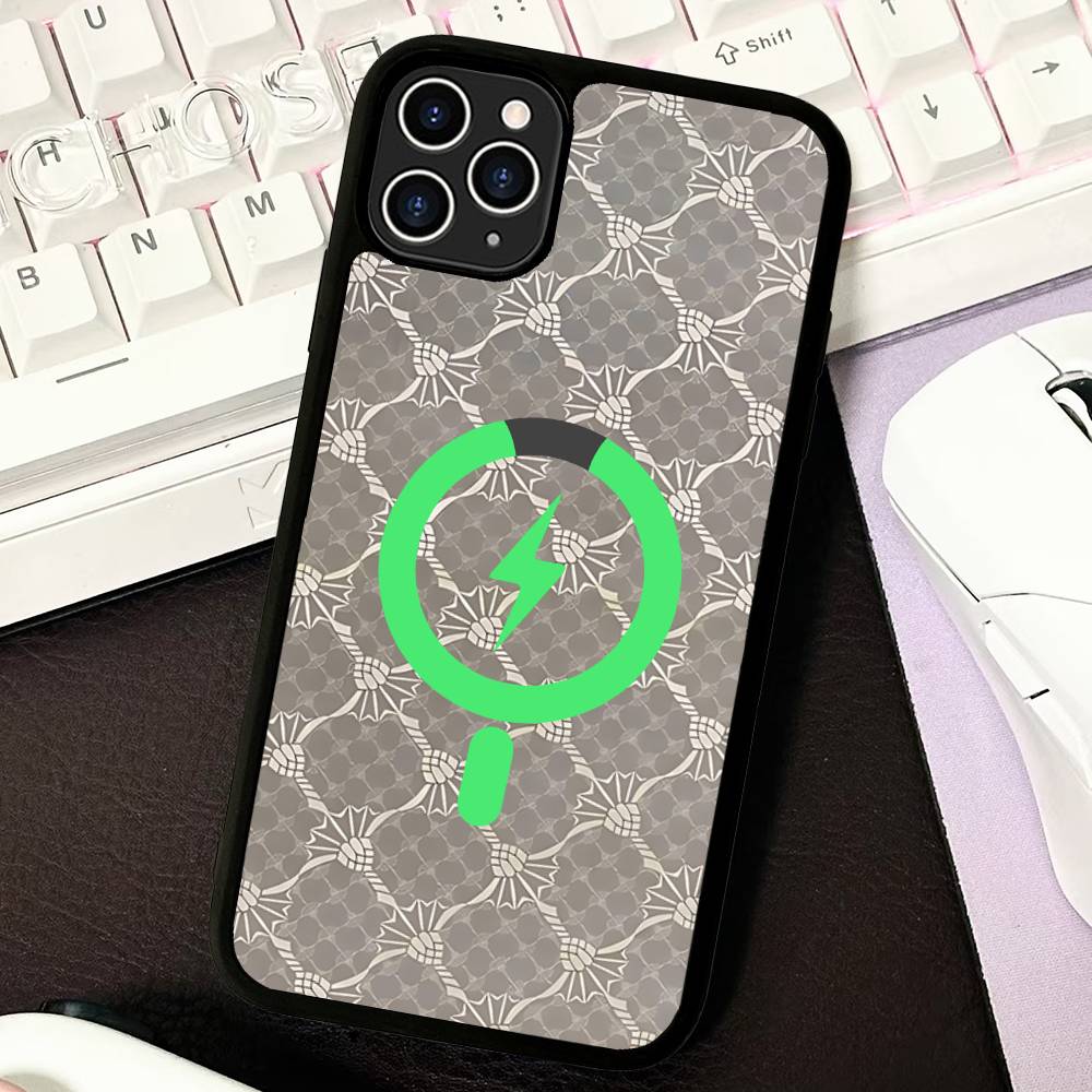

Чехол для телефона с логотипом J-Joops для iPhone 17 16 15 14 13 12 11 Pro Max Чехол для беспроводной зарядки Magsafe iPhone 13pro max