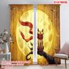 2pcs,2D Plane Printing Curtains Roller Blinds Halloween Ghost (20) Polyester (without Rod) Home Decor for Bedroom, Living Room,