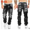 2022 European and American New Style Men's Hip Hop Jeans with Contrast Stitching