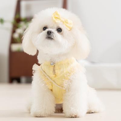 Hundekleidung Frühling und Sommer Prinzessinnenwind ruhig pastoral Weste Teddy als Bär kleiner und mittelgroßer Hund Haustierkleidung
