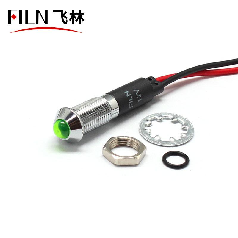 12V LED Signal Lamp Auto and Motorcycle Accessories 8mm METAL INDICATOR LIGHT