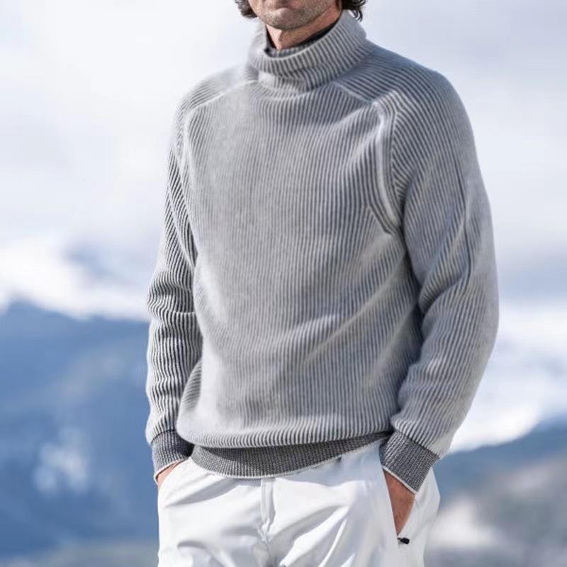 Men's Turtleneck Bottoming Shirt Thermal Long-sleeved Knitted Sweater Top