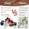 40pcs Felting Wool Roving - Core Wool Roving Bulk Spinning DIY Craft Mix Color Needlework Craft 3g/Color