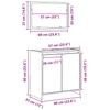 Bathroom Cabinet with Door Black Oak Effect 60 x 33 x 60 cm