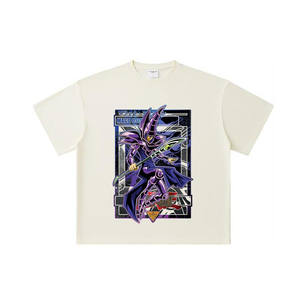 260 GSM Double Yarn 32 Count 100% Cotton Yu-Gi-Oh V5 Mago Oscuro Print Unisex Heavy Cotton T Shirt