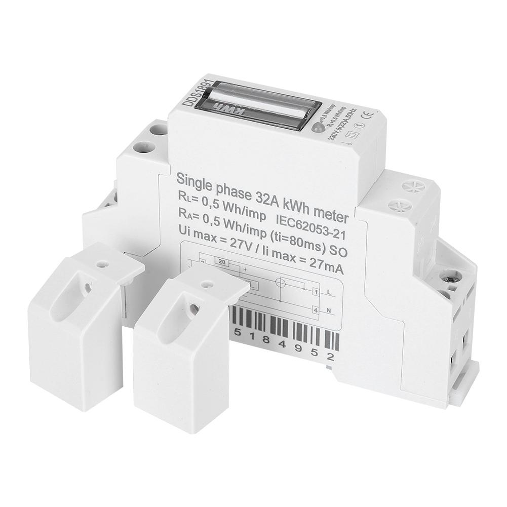 

Однофазний лічильник DDS1891 Висока точність 2P РК-дисплей Електрика Рейка Лічильники енергії 50 Гц 230 В