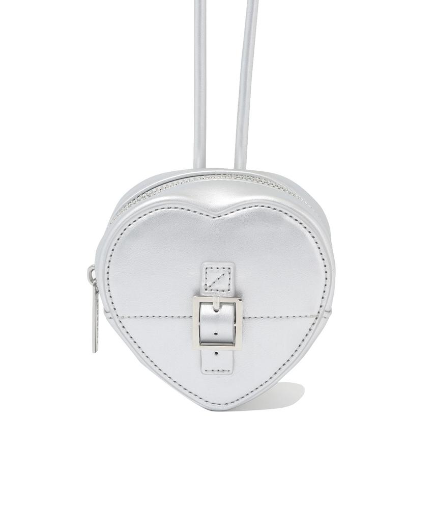 Covernat Woman Clover Heart Lucky Mini Crossbody Bag Silver