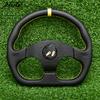 320mm D Shape Sports Steering Wheel Black Leather Universal 13Inch Racing Gaming JDM Steering Wheel