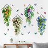 Flower & Butterfly Wall Sticker Multicolor Beautifual Decals  Background Wall