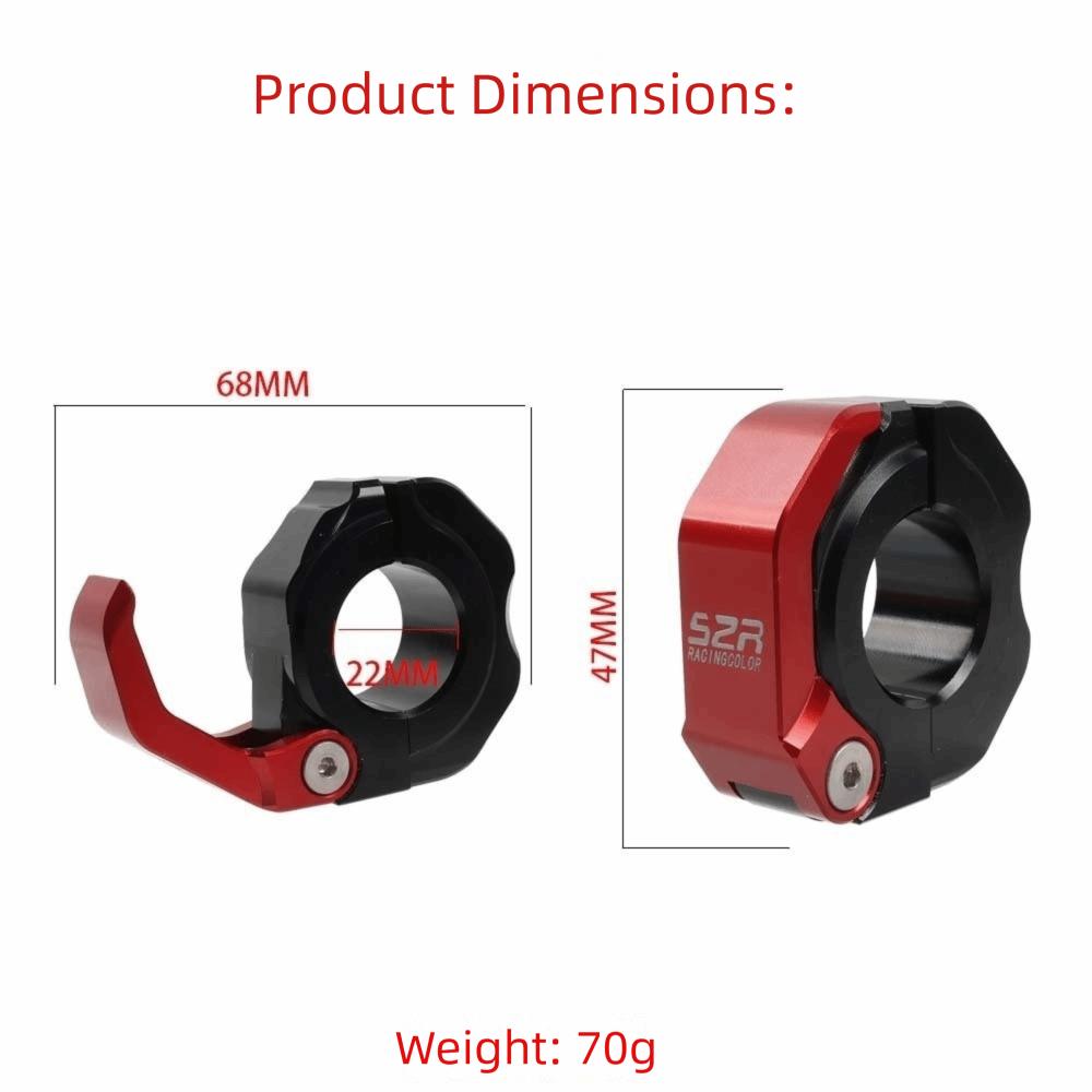 22mm Modified Motorcycle Hook Aluminum Alloy Universal Handlebar Hook Vehicle Modification