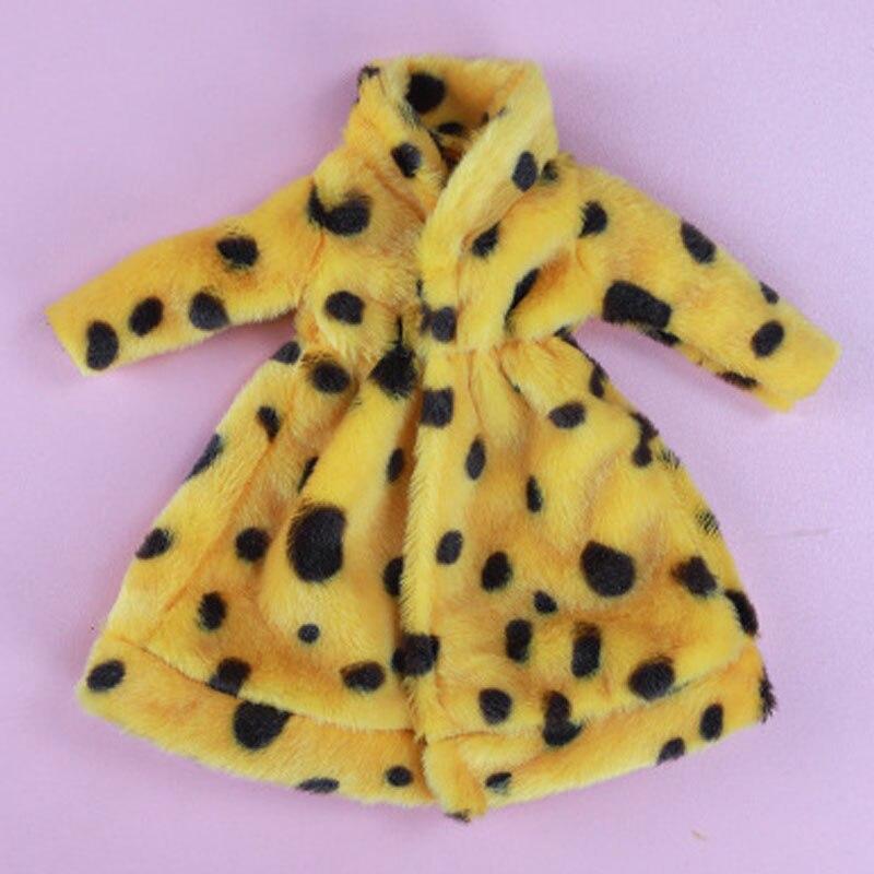 

1 шт. зимнее пальто, модные наряды для кукол Барби, одежда для кукольного домика 1/6, аксессуары для кукол BJD, игрушки для детей, коллекция «сделай сам» жёлтый/чёрный