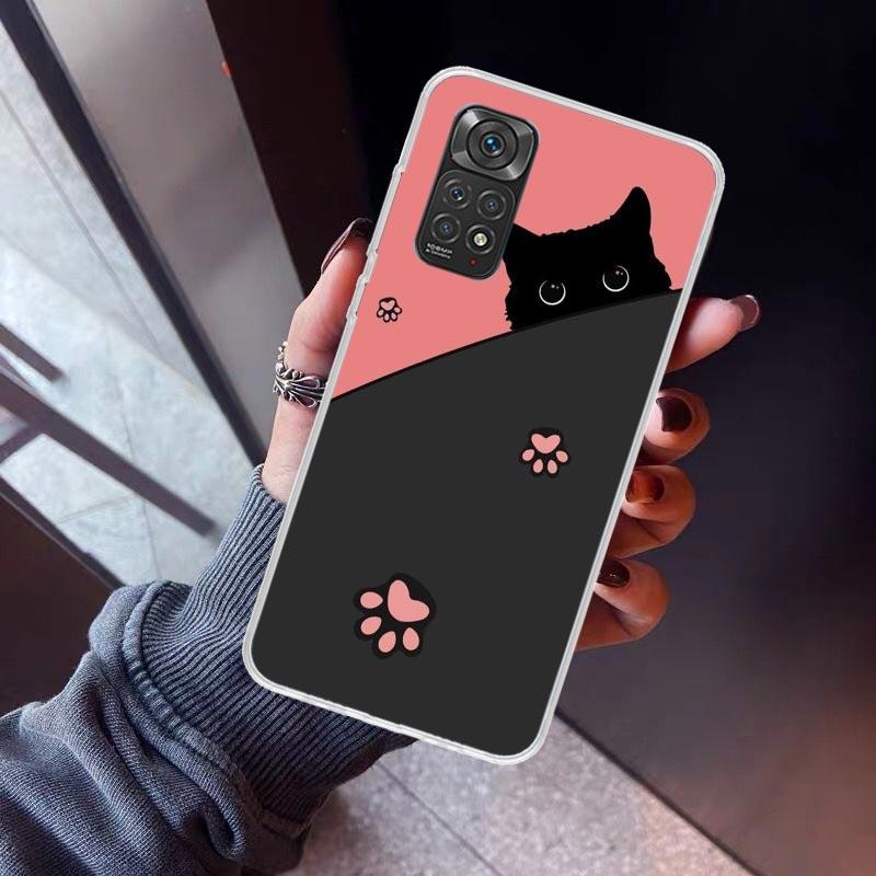 Cat Footprint Funny Paw Cute Phone Case For Xiaomi Redmi Note 10 11 12 13 14 15 Pro Plus 11S 12S 14S 11T 11E 10S Soft TPU Back C