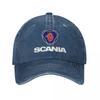 Svezia Saabs Scanias Cappellino da Baseball Vintage Usurato Lavato Cappellino da Sole Unisex Stile Outdoor Estivo Cappellini Regolabili